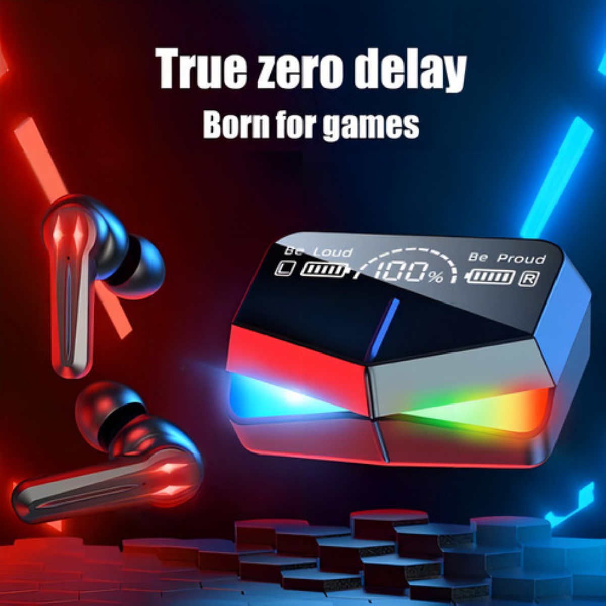 Audífonos Inalámbricos M28 Tws Bluetooth 5.1 Reducción Ruido Color Negro