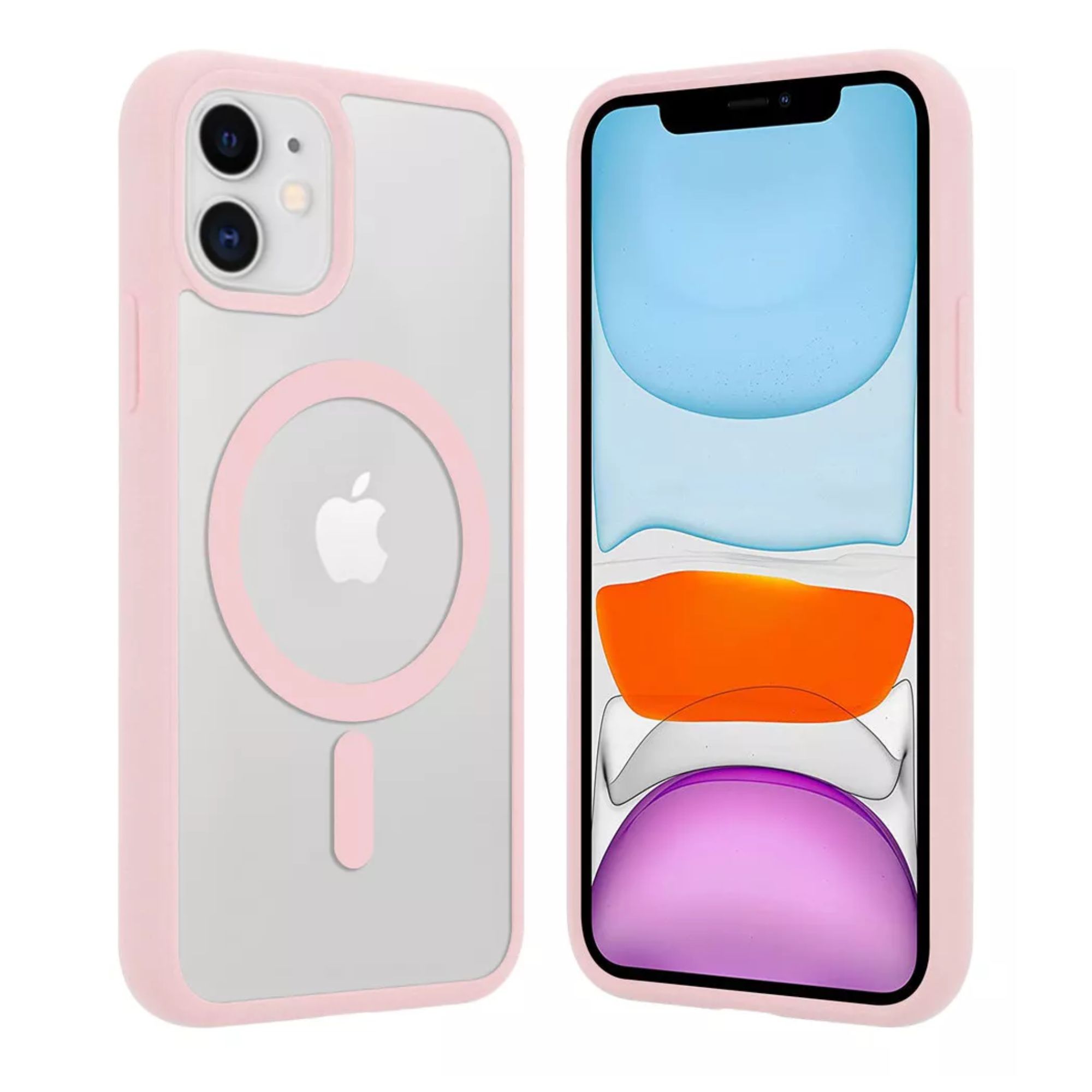 Funda Para iPhone Magsafe Uso Rudo + Cargador Inalámbrico  Iphone 13 pro max Color Rosa 