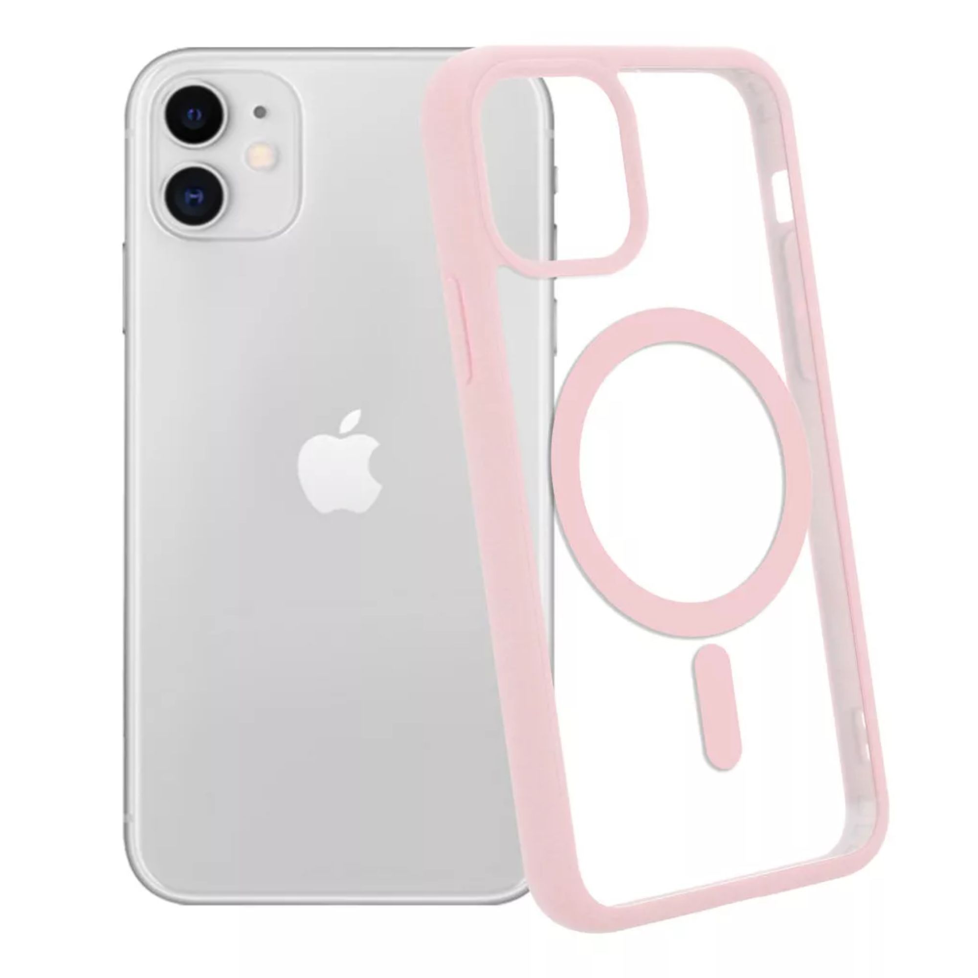 Funda Para iPhone Magsafe Uso Rudo + Cargador Inalámbrico  Iphone 13 pro max Color Rosa 