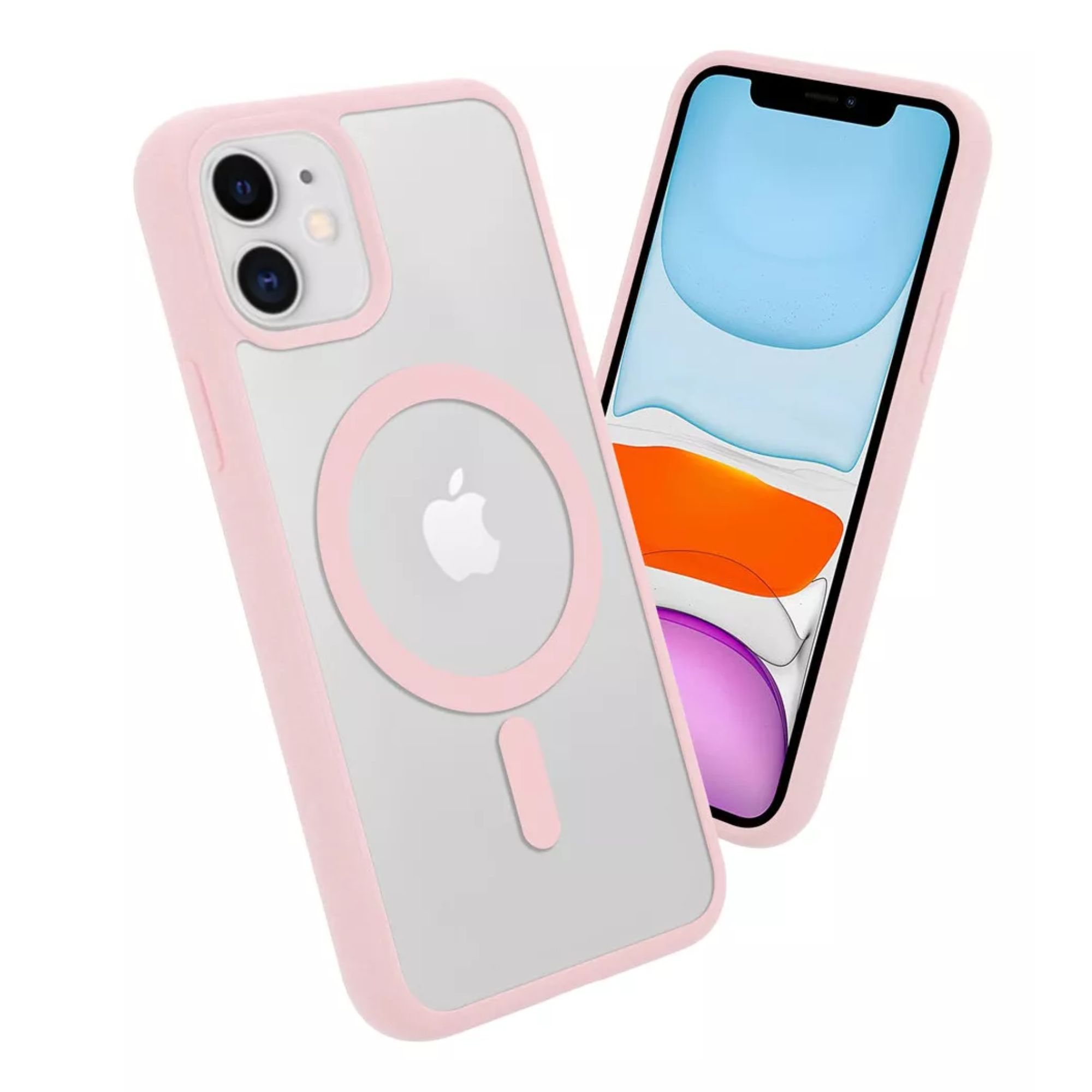 Funda Para iPhone Magsafe Uso Rudo + Cargador Inalámbrico  Iphone 13 pro max Color Rosa 