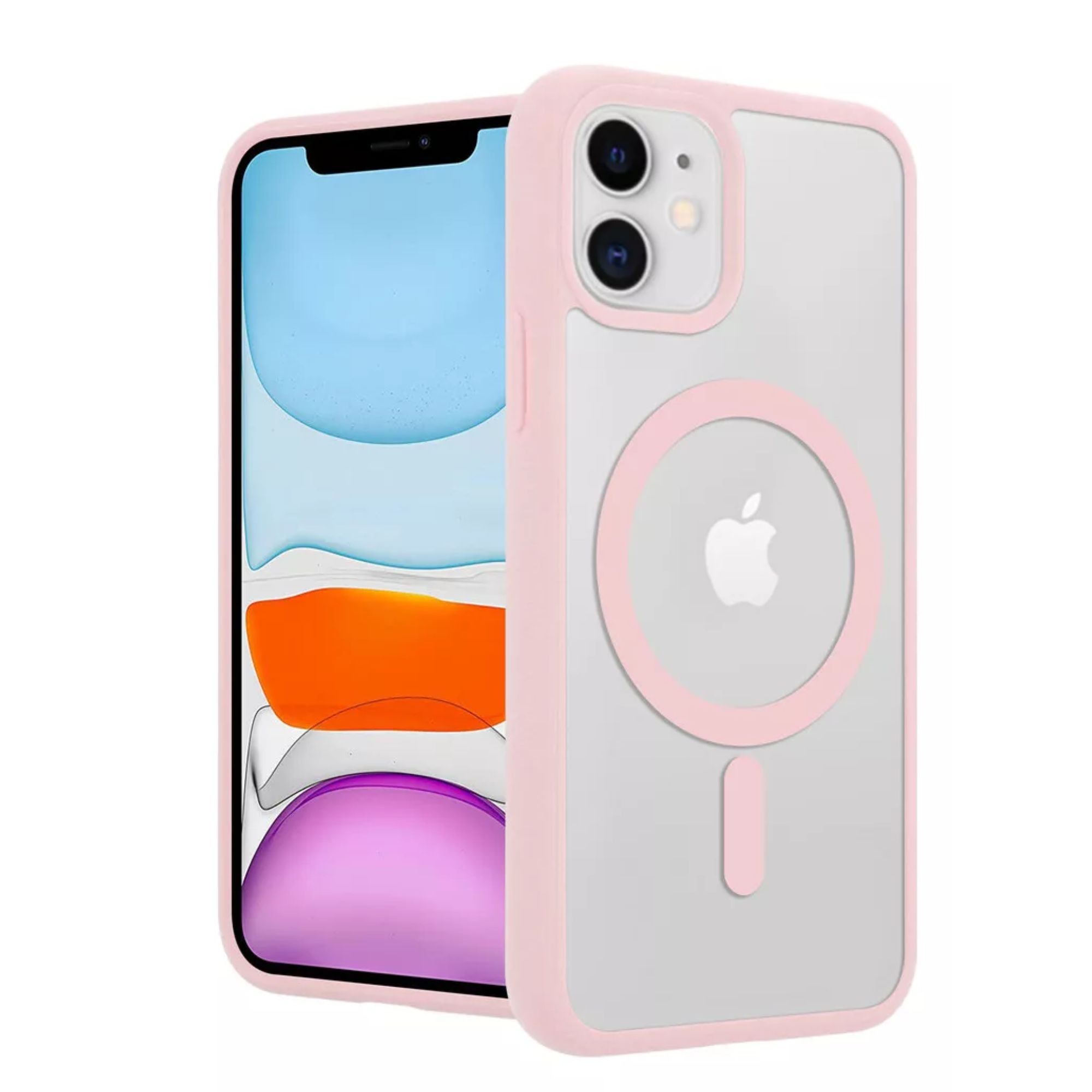Funda Para iPhone Magsafe Uso Rudo + Cargador Inalámbrico  Iphone 13 pro max Color Rosa 