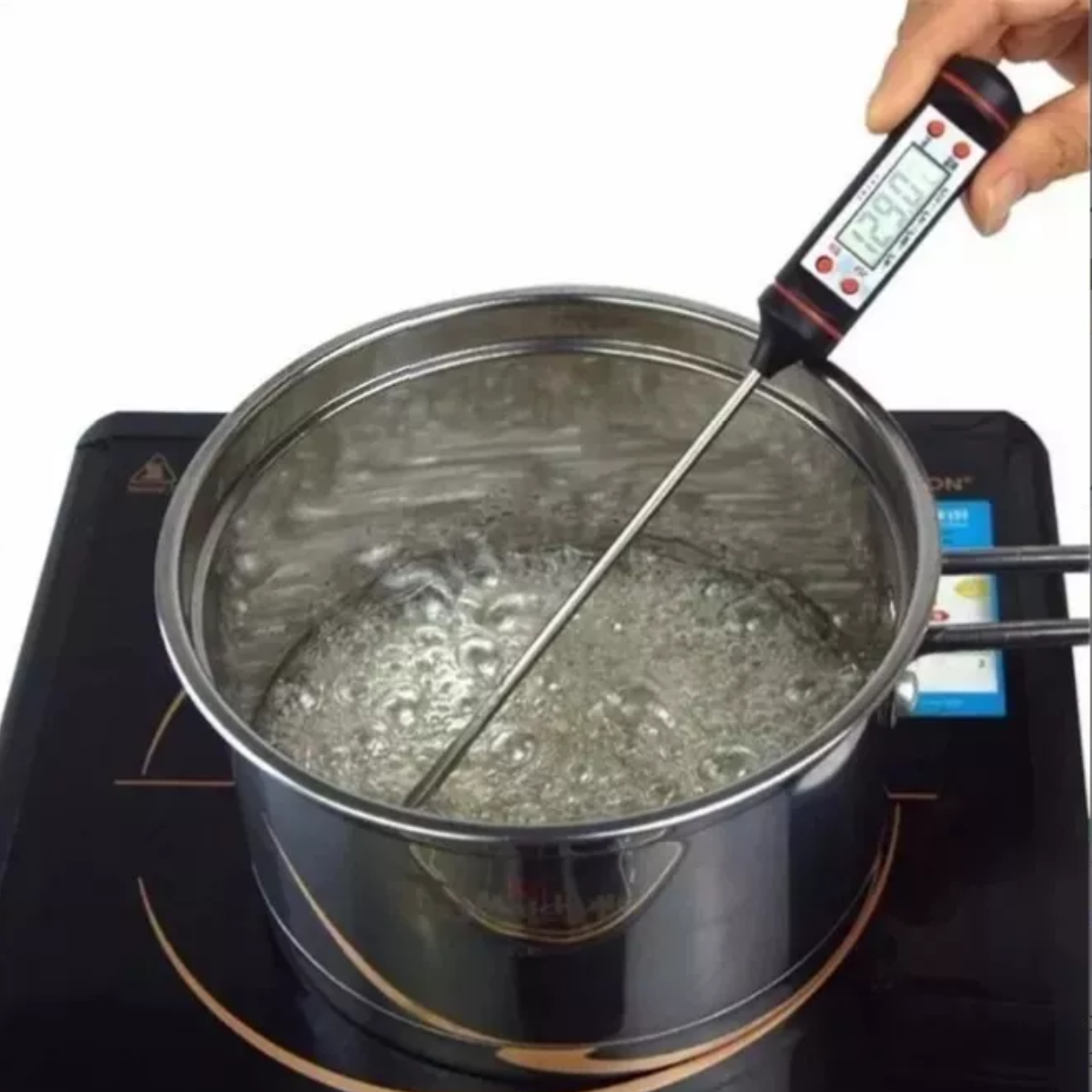 Termometro Digital Cocina Pinche Carnes Alimentos Color Negro