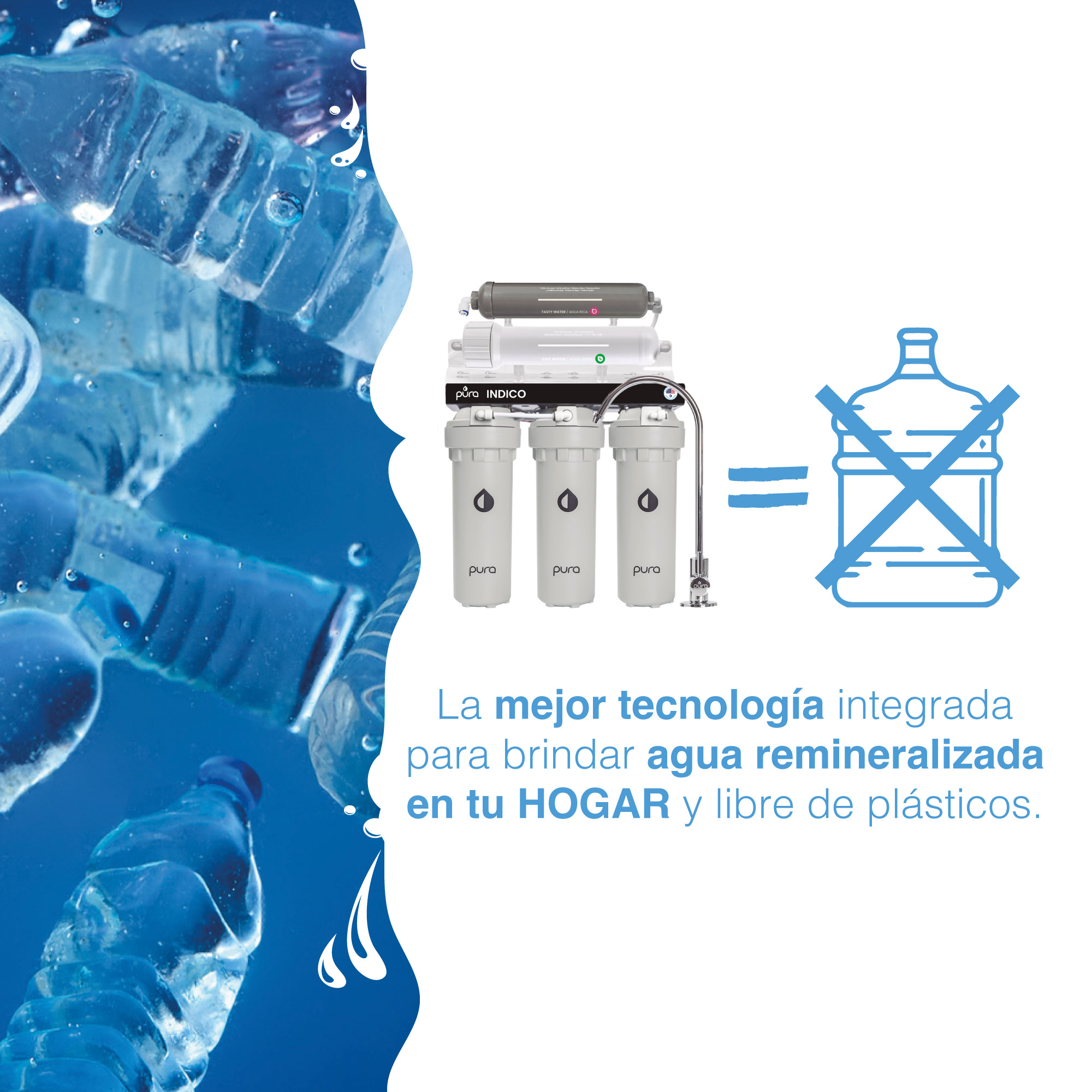 Filtro Purificador Agua 5 Etapas Bajo Tarja +magnesio +salud