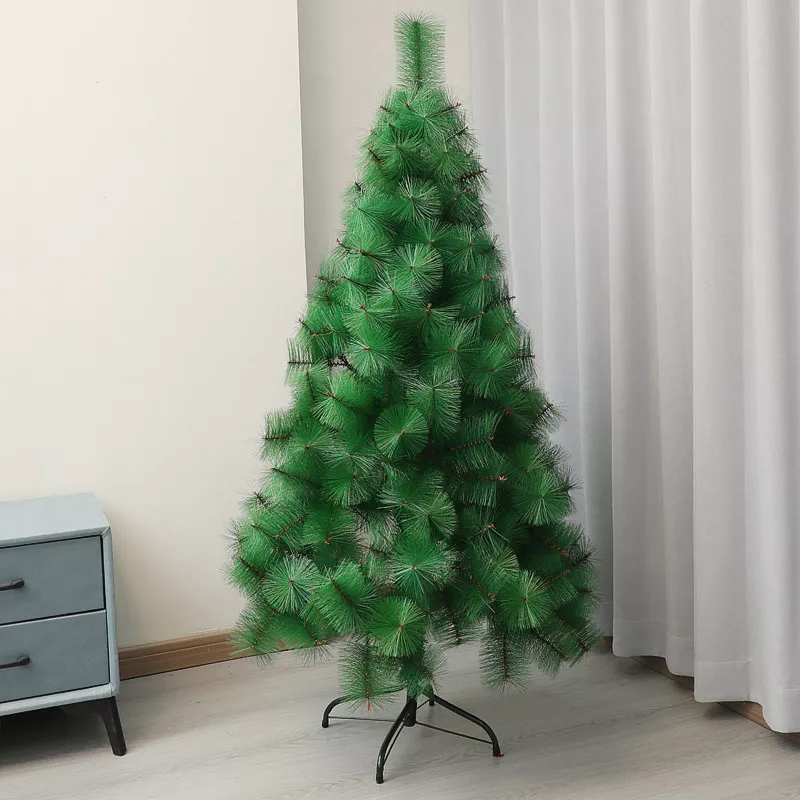 Árbol de Navidad Pino de Navidad Artificial Agujas de Pino Color Verde Denso Frondoso 1.83 m y 260 Ramas