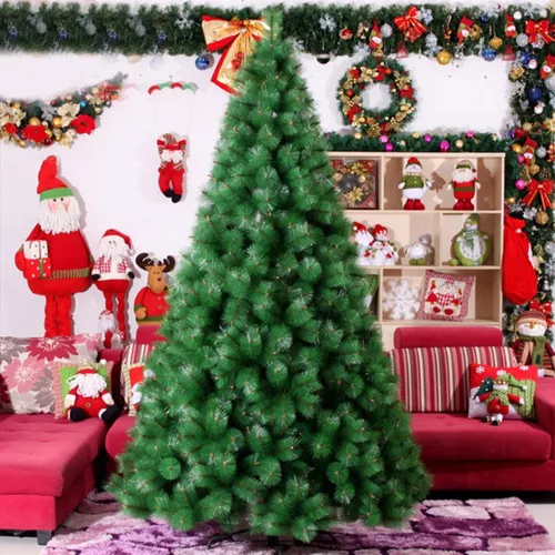 Árbol de Navidad Pino de Navidad Artificial Agujas de Pino Color Verde Denso Frondoso 2.10 m y 360 Ramas