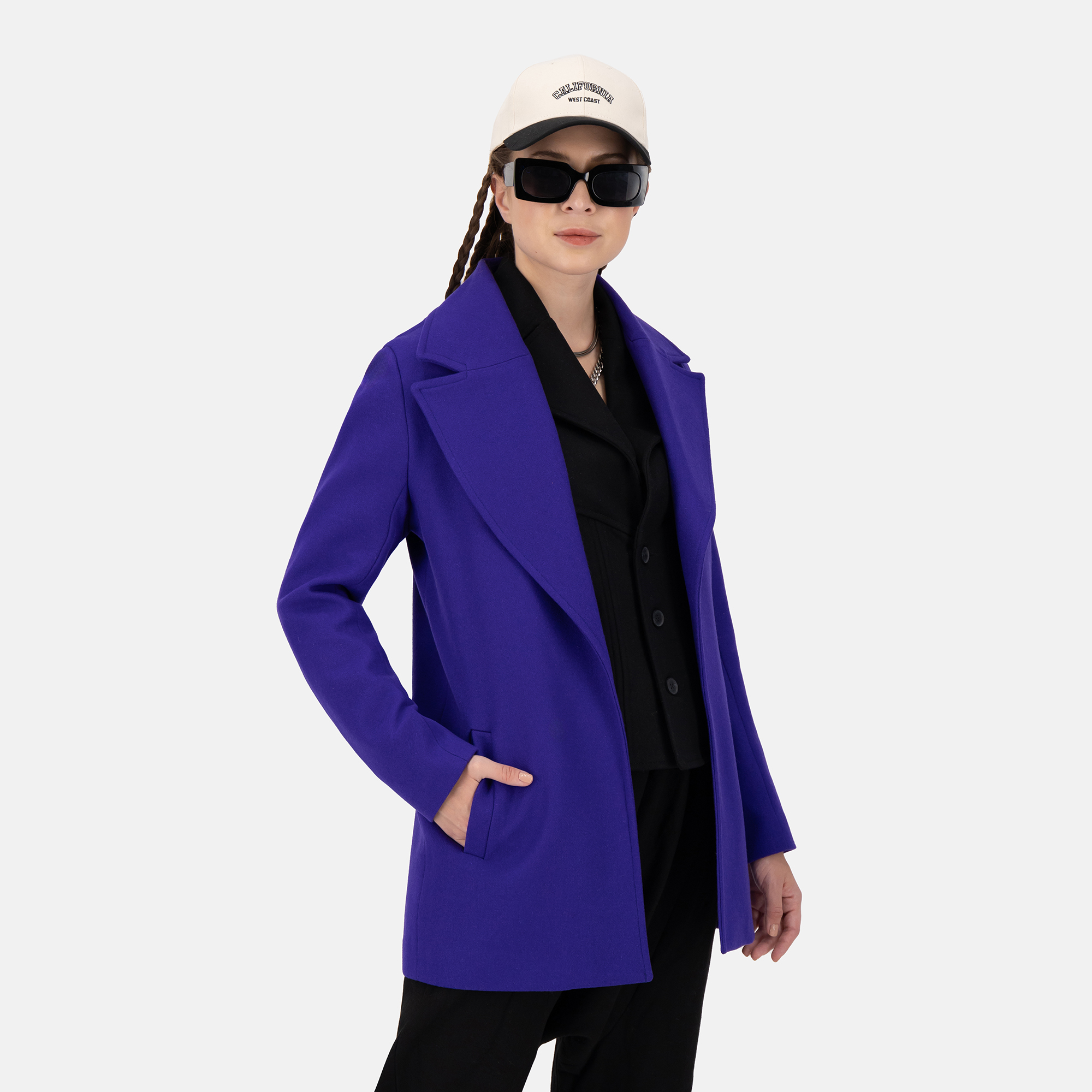 Blazer Merkaba morado eléctrico Lana