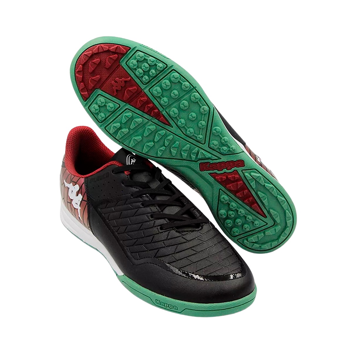 Tenis Multitaco Kappa Kombat Player TF Fútbol Rápido Negro - Verde