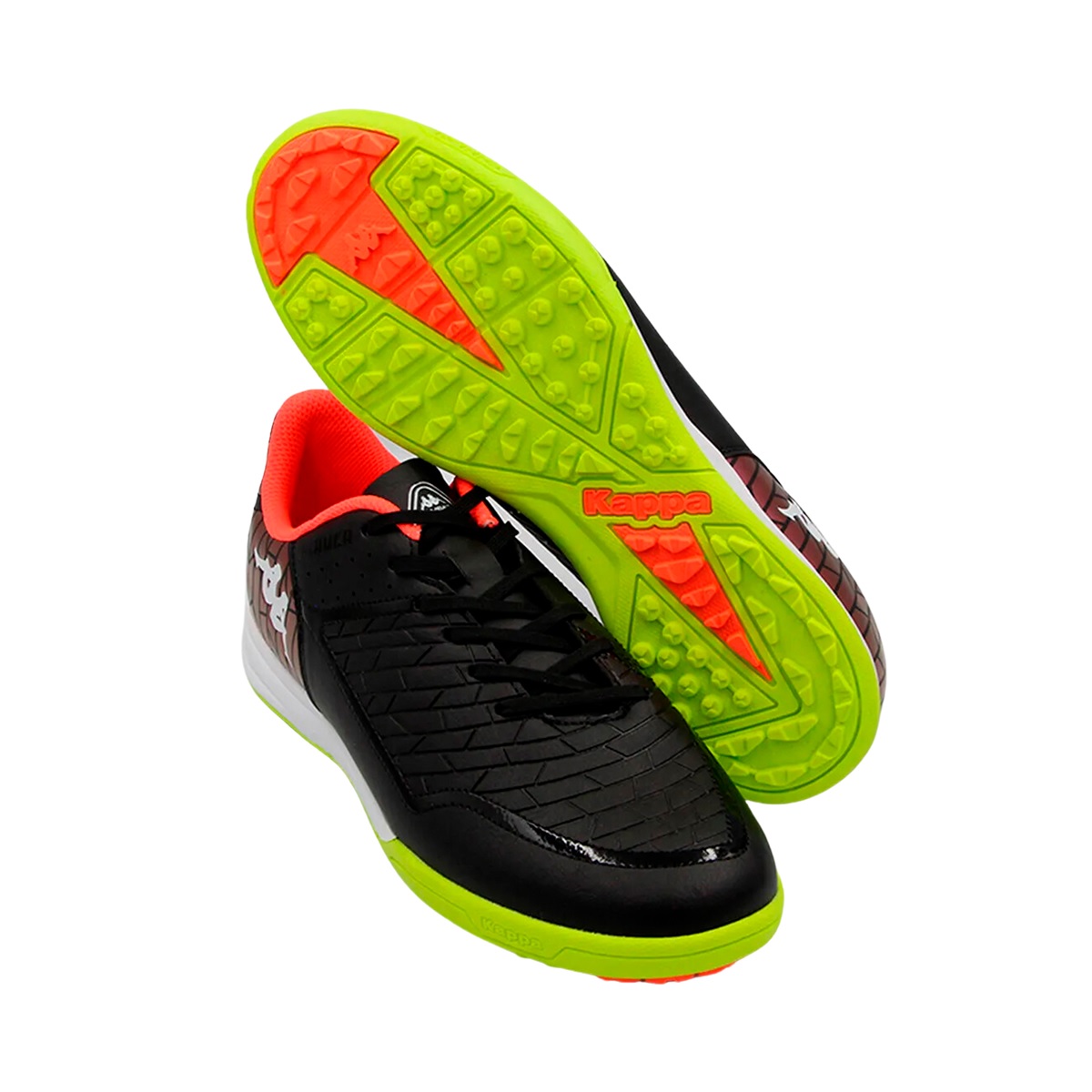 Tenis Multitaco Kappa Kombat Player TF Fútbol Rápido Negro - Amarillo