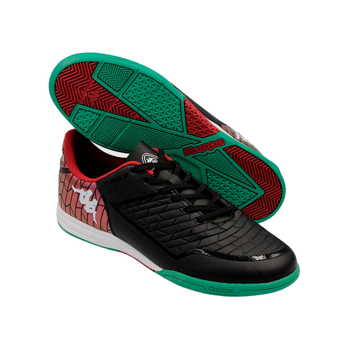 Tenis Kappa Kombat Player IC Fútbol Sala Indoor Negro - Verde