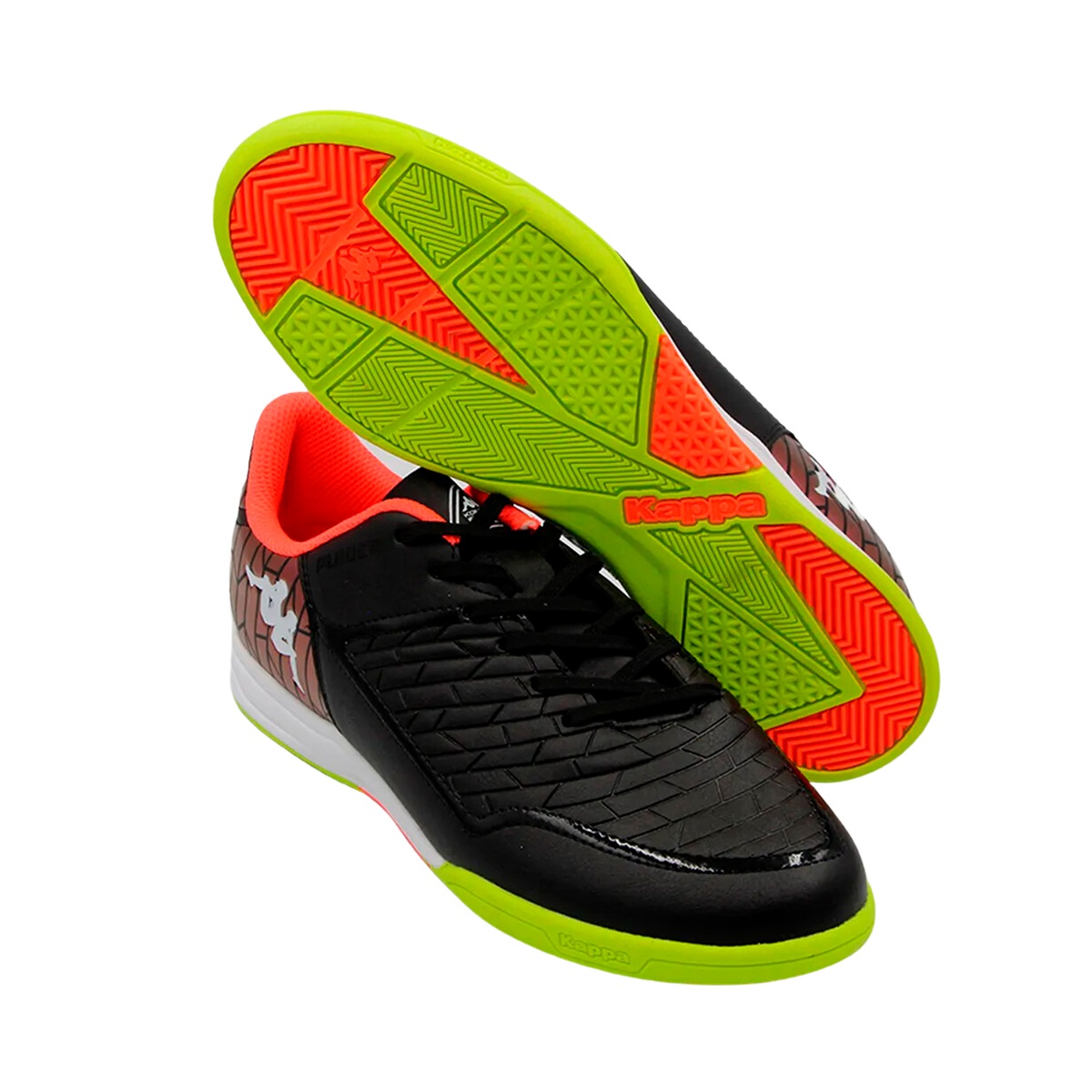 Tenis Kappa Kombat Player IC Fútbol Sala Indoor Negro - Amarillo