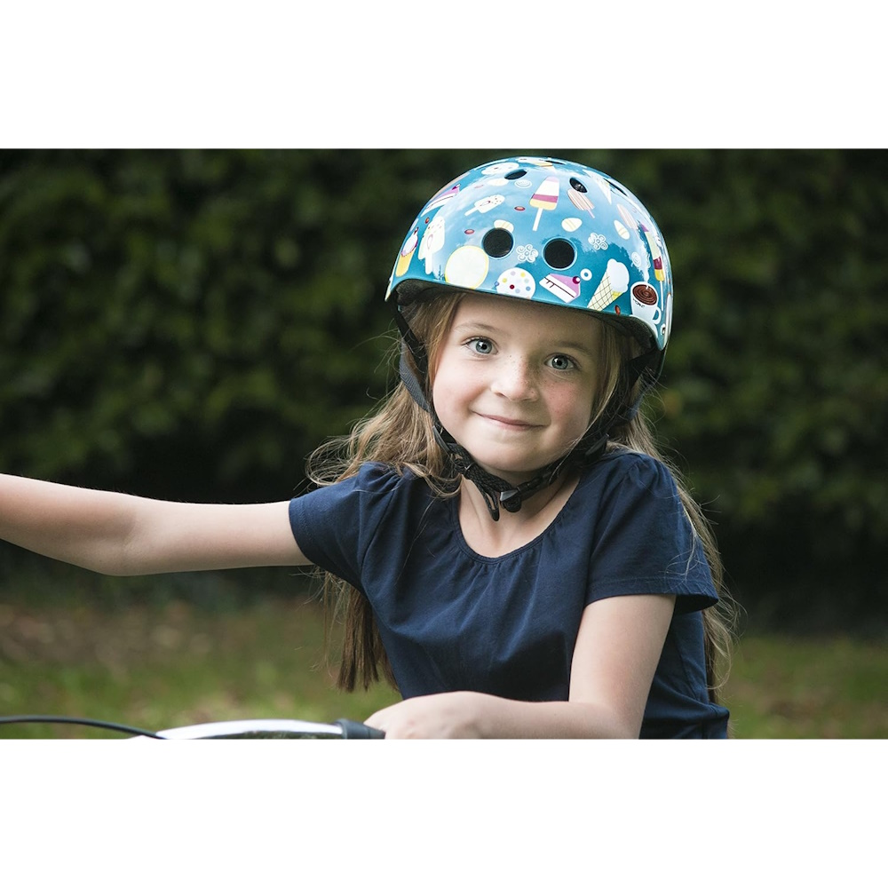 Casco Hornit Infantil Ice Creams Mediano 53-58 cm Luz Led Azul Niños Ciclismo