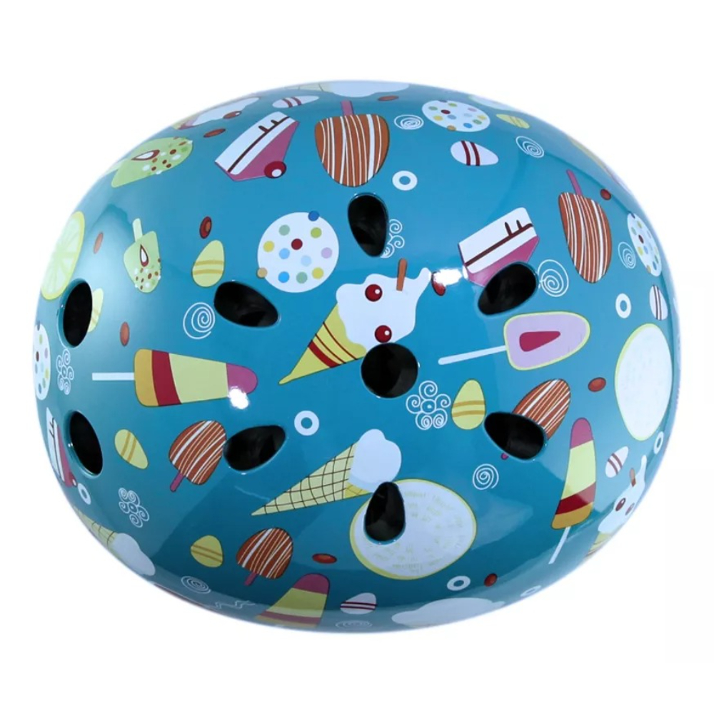Casco Hornit Infantil Ice Creams Mediano 53-58 cm Luz Led Azul Niños Ciclismo
