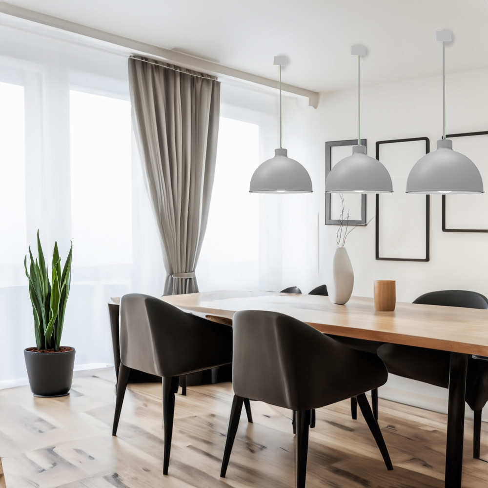 Ilios Innova | Paquete de 3 lámparas de techo colgantes decorativas estilo nórdico retro de 36 cm para habitaciones y salas de estar