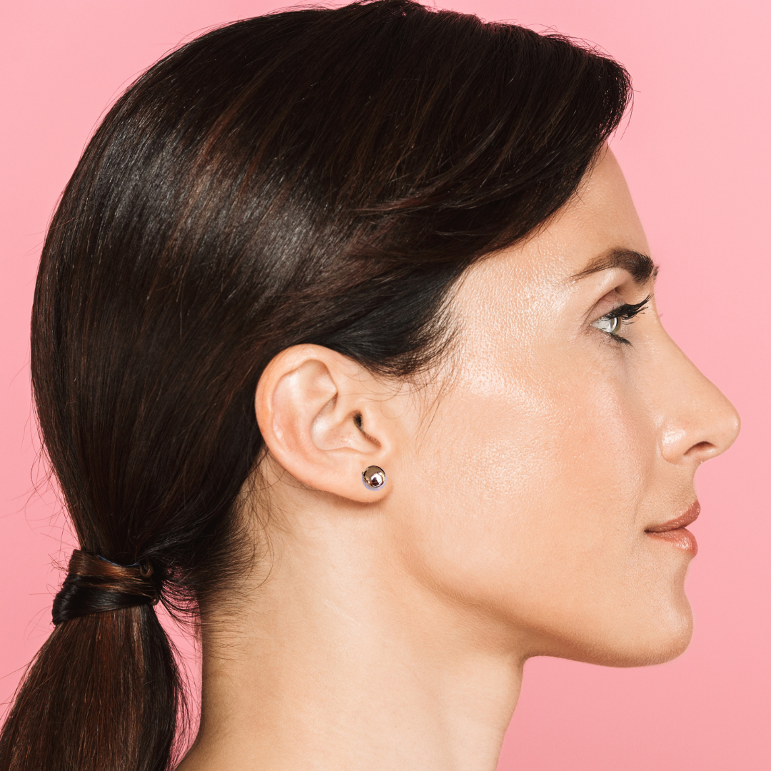 Aretes Dormilonas Authshine Oro amarillo 14 kilates 4mm mujer