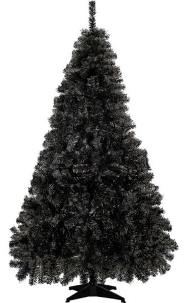 Arbol De Navidad Negro Pino Navideño 1.60 Metros 650 Ramas