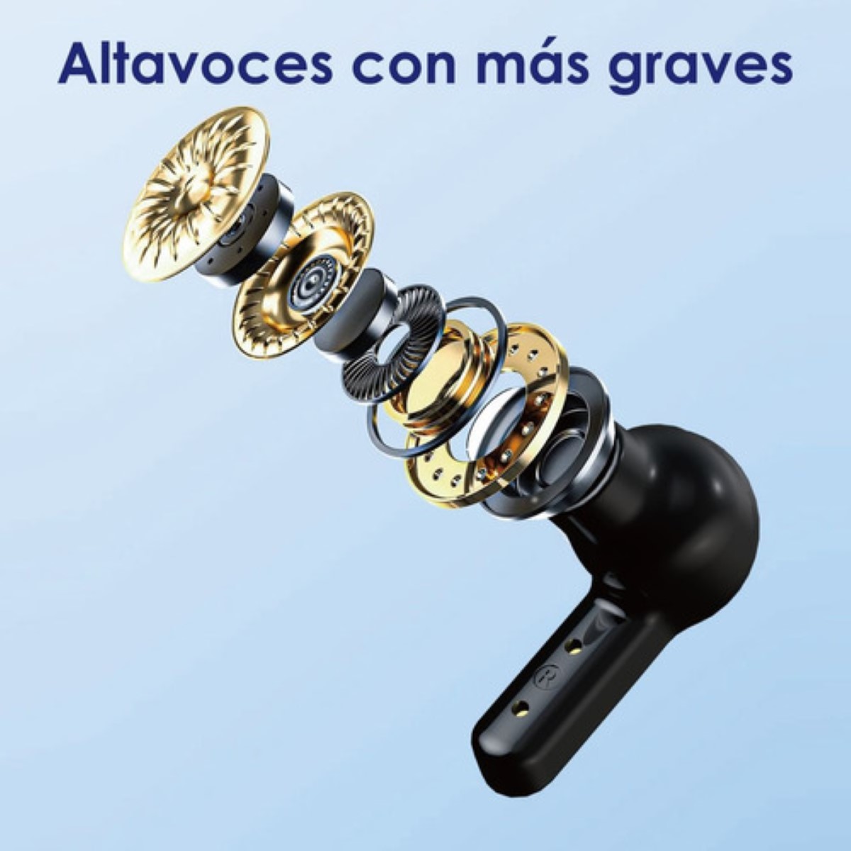 Audífonos Inalámbricos Bluetooth Transparente Auriculares negro