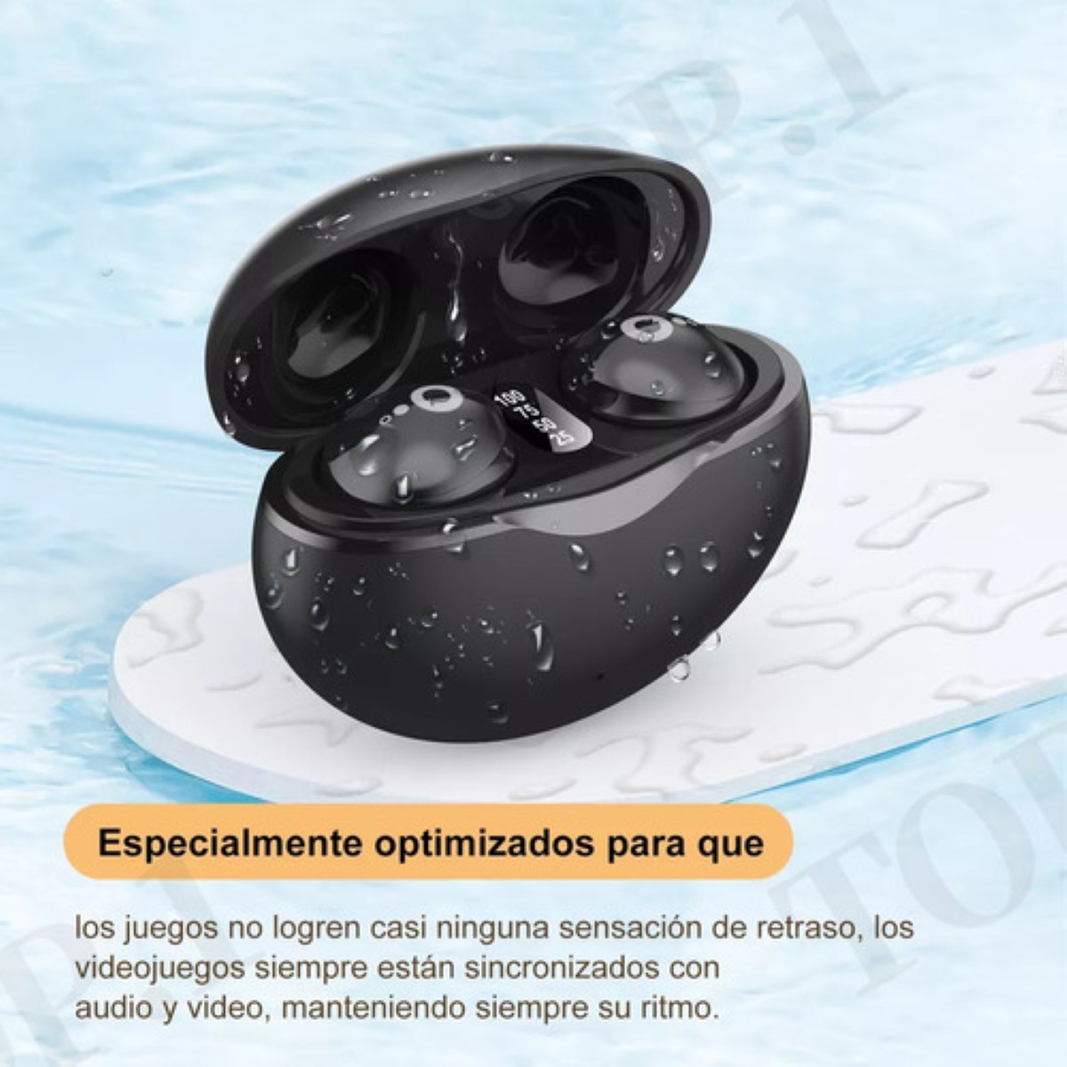 Audífonos Invisibles Verdaderamente Inalámbricos Con Bt 5.3 negro