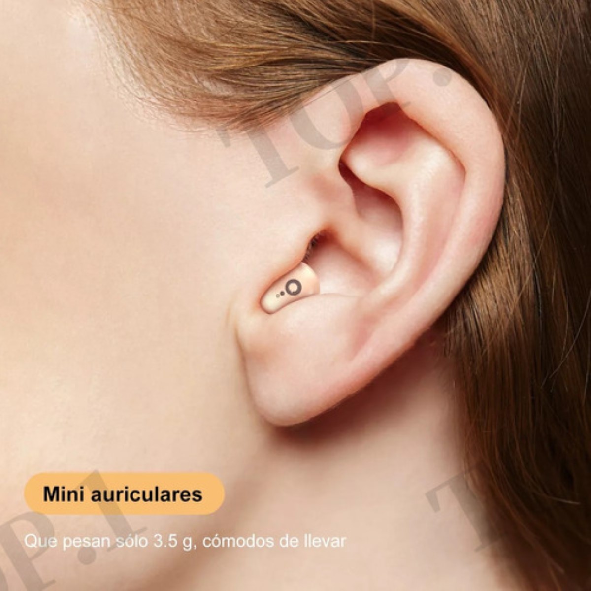 Audífonos Invisibles Verdaderamente Inalámbricos Con Bt 5.3 beige
