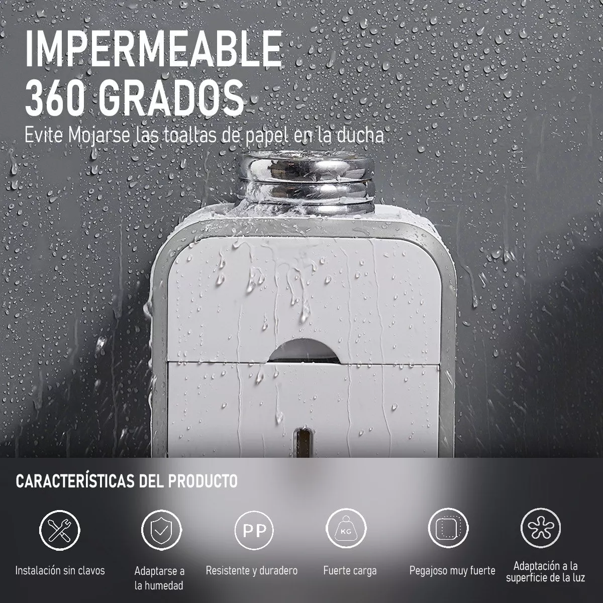 Despachador Dispensador De Papel Higienico Con Soporte Cajon