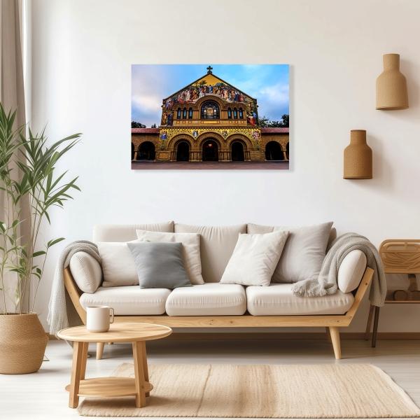 Cuadro Decorativo Religioso Iglesia Conmemorativa en Stanford University  45 X 30