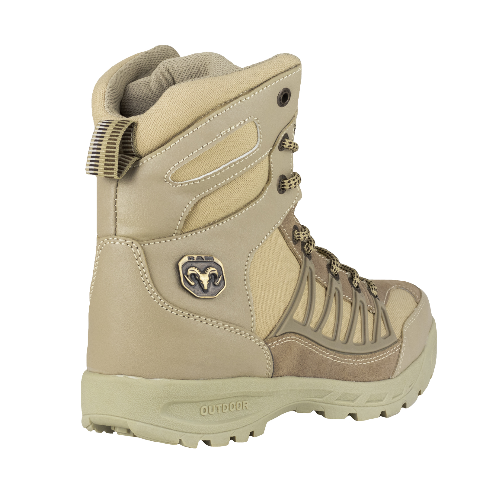Bota Industrial Tactica De Hombre Ram 9456 Beige Casquillo