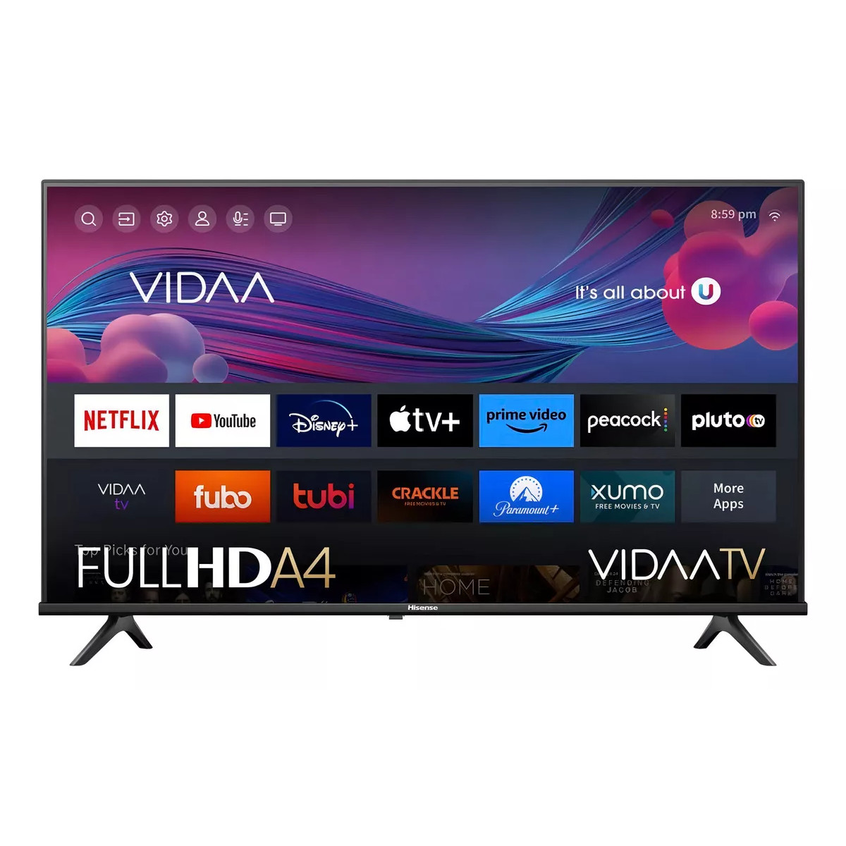 SmartTV Pantalla 32" Hisense HD streaming VIDAA TV LED 32A4KV