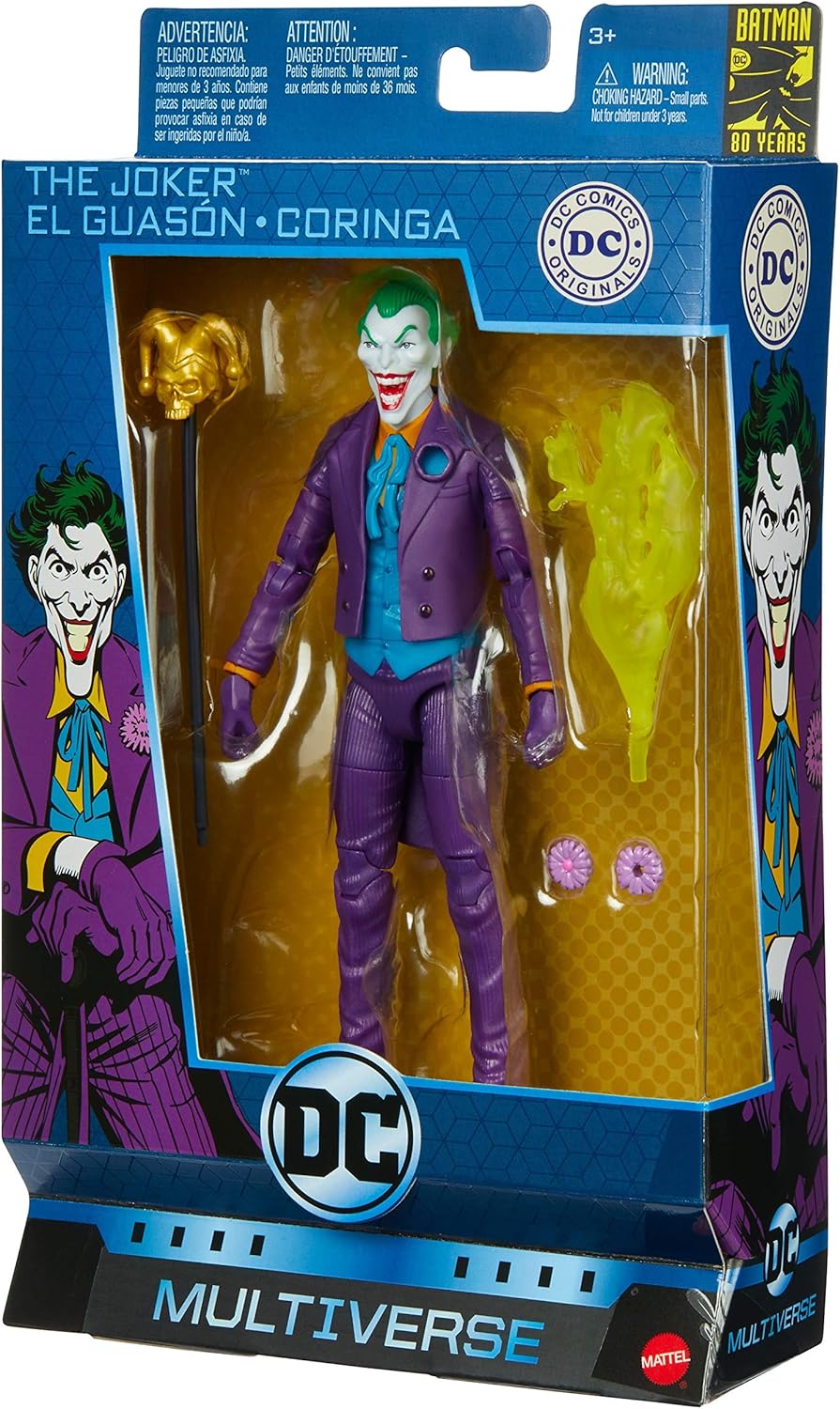 The Joker DC Comics Multiverse Figura de Acción Retro de 6 pulgadas Mattel