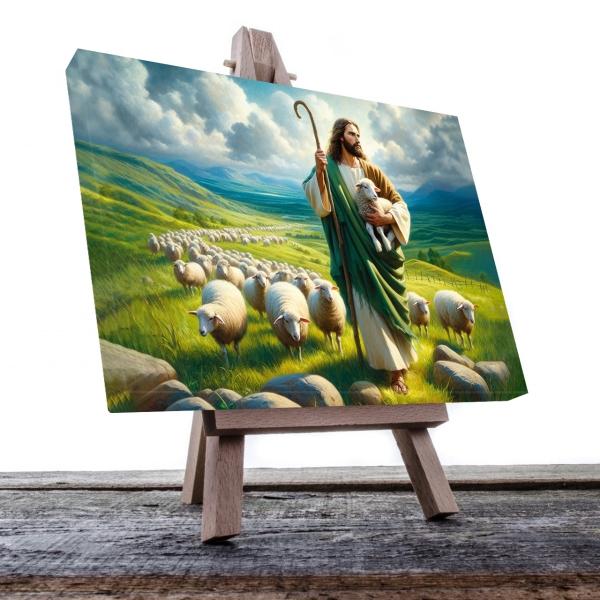 Cuadro Decorativo Religioso Jesús apacienta mis ovejas #3 60 X 40