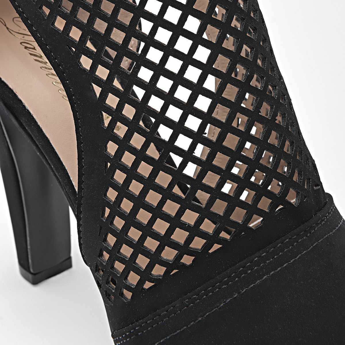 Damita Zapatilla Casual Mujer Tacon 11 cm Color Negro En Ante E9