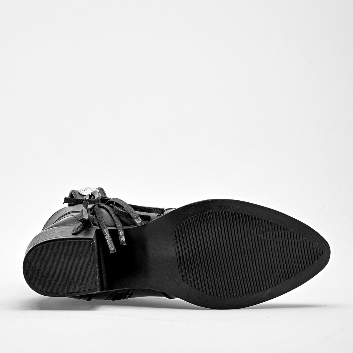 Giselle Botin Vaquero Mujer Tacon Cuadro 7cm Tubo 12cm Color Negro E9