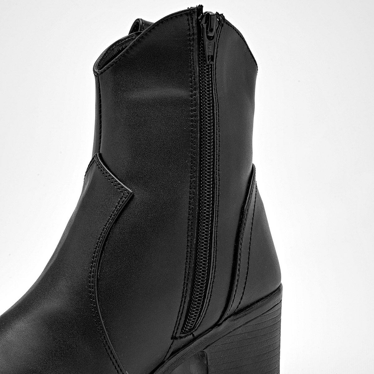 Giselle Botin Vaquero Mujer Tacon Cuadro 7cm Tubo 12cm Color Negro E9