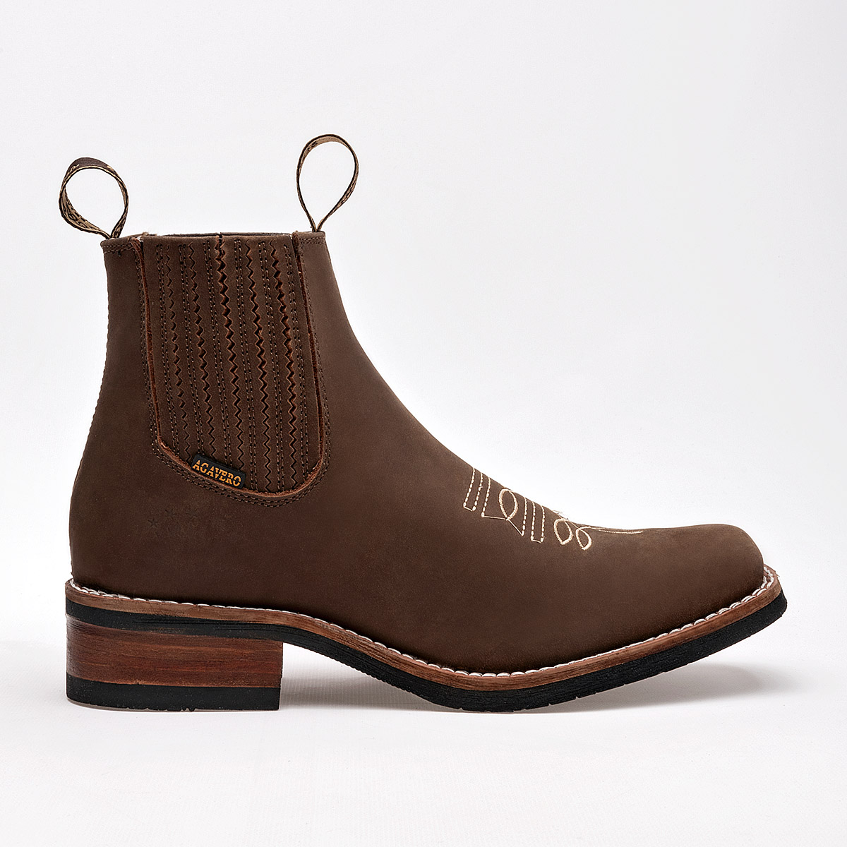 Arco Botin Vaquero Mujer tubo 11cm Color Camel En Pïel D9