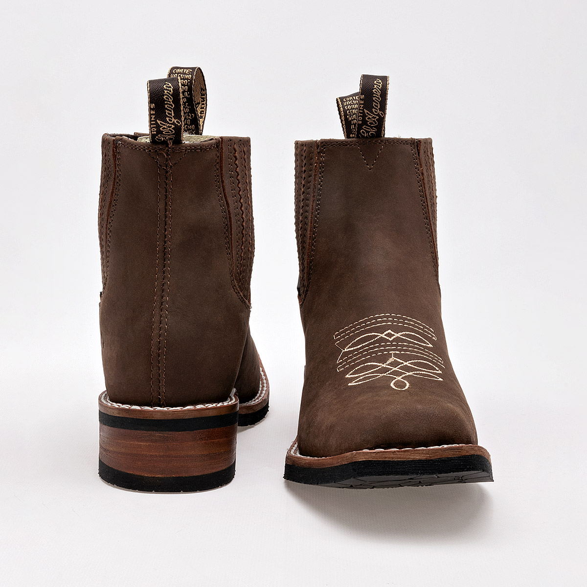 Arco Botin Vaquero Mujer tubo 11cm Color Camel En Pïel D9