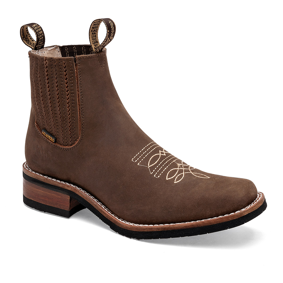 Arco Botin Vaquero Mujer tubo 11cm Color Camel En Pïel D9
