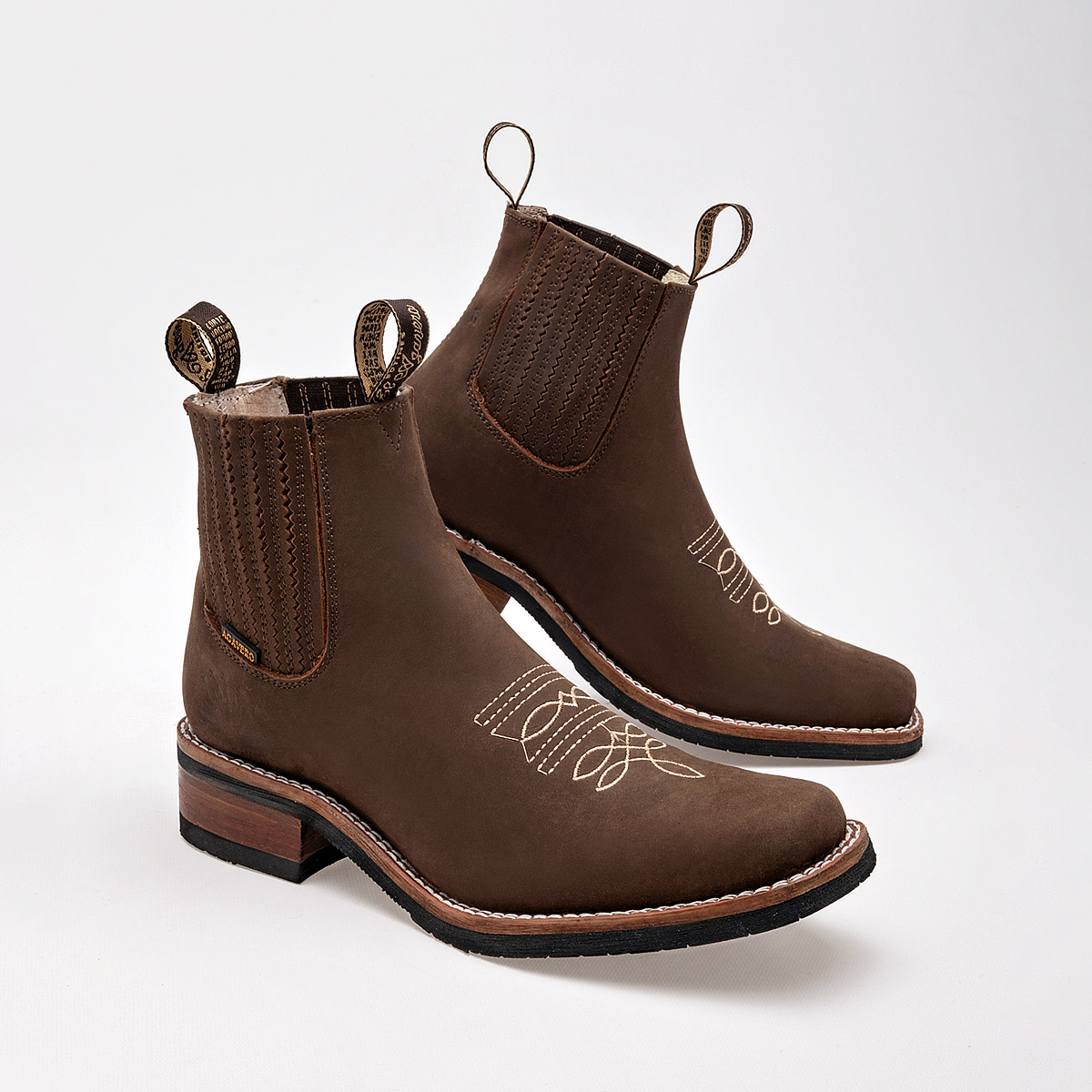 Arco Botin Vaquero Mujer tubo 11cm Color Camel En Pïel D9