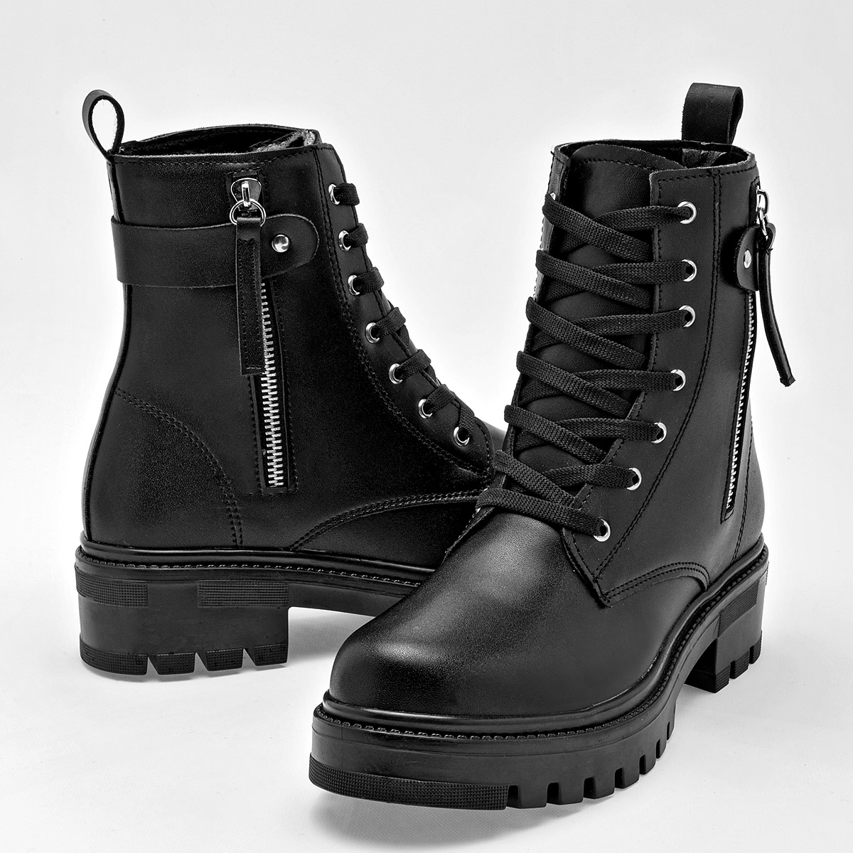 Rojo Cereza Botin Urbano Mujer Tacon 4cm Tubo 15cm colot Negro E9