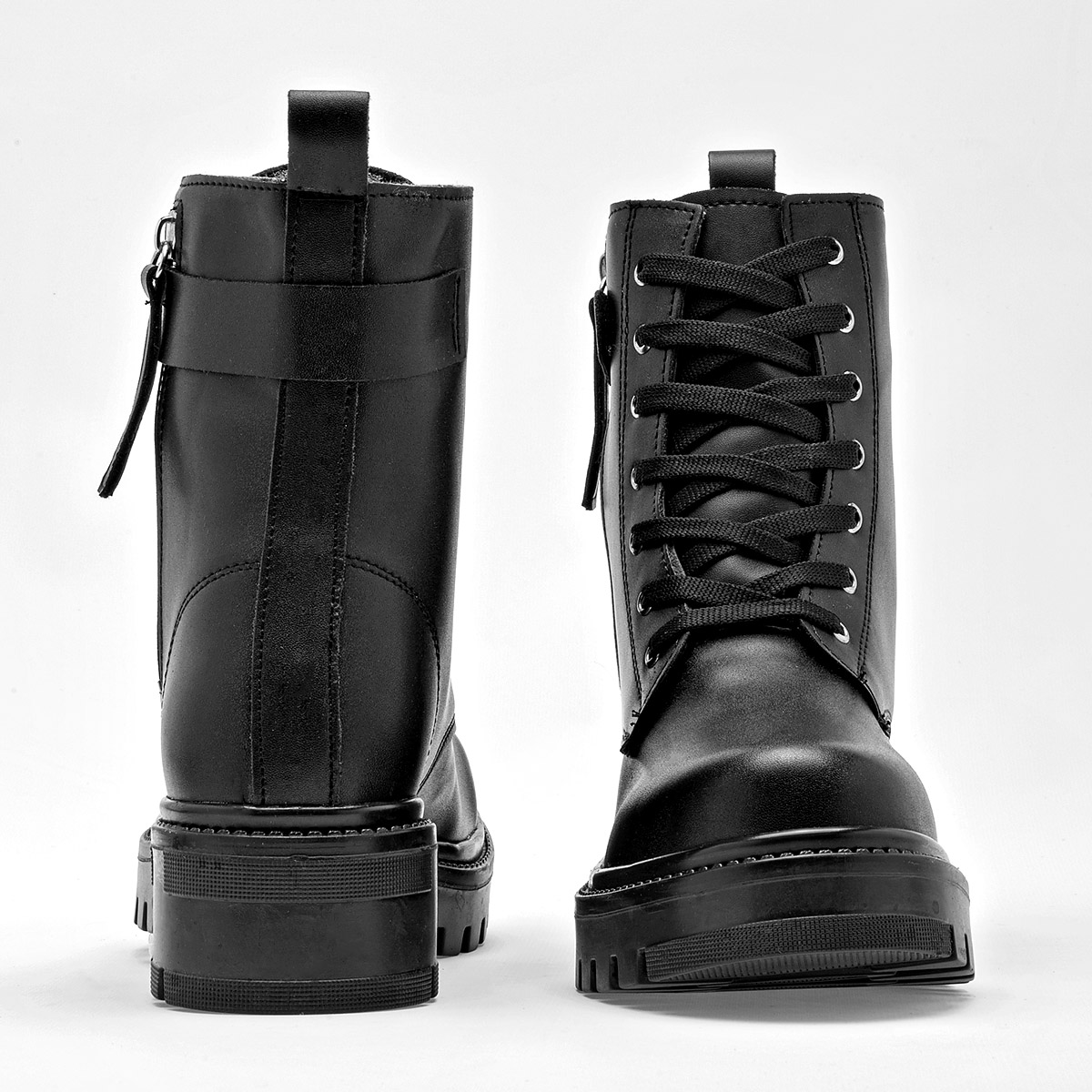 Rojo Cereza Botin Urbano Mujer Tacon 4cm Tubo 15cm colot Negro E9