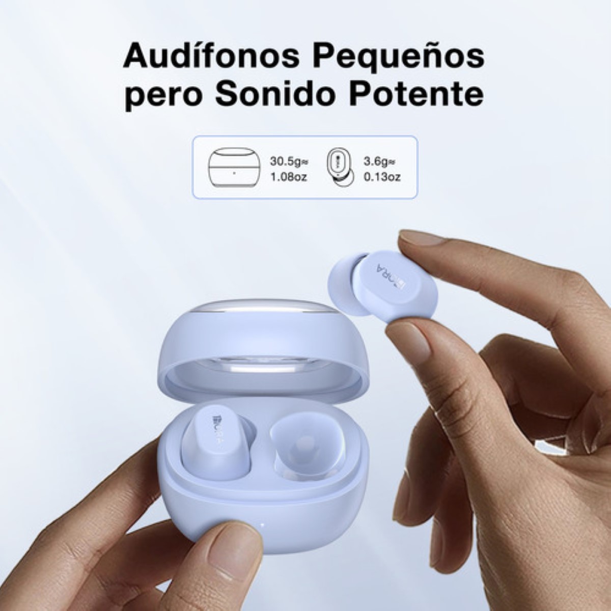 Audifonos Inalambricos In Ear Manos Libres Bluetooth 5.3 Color azul claro
