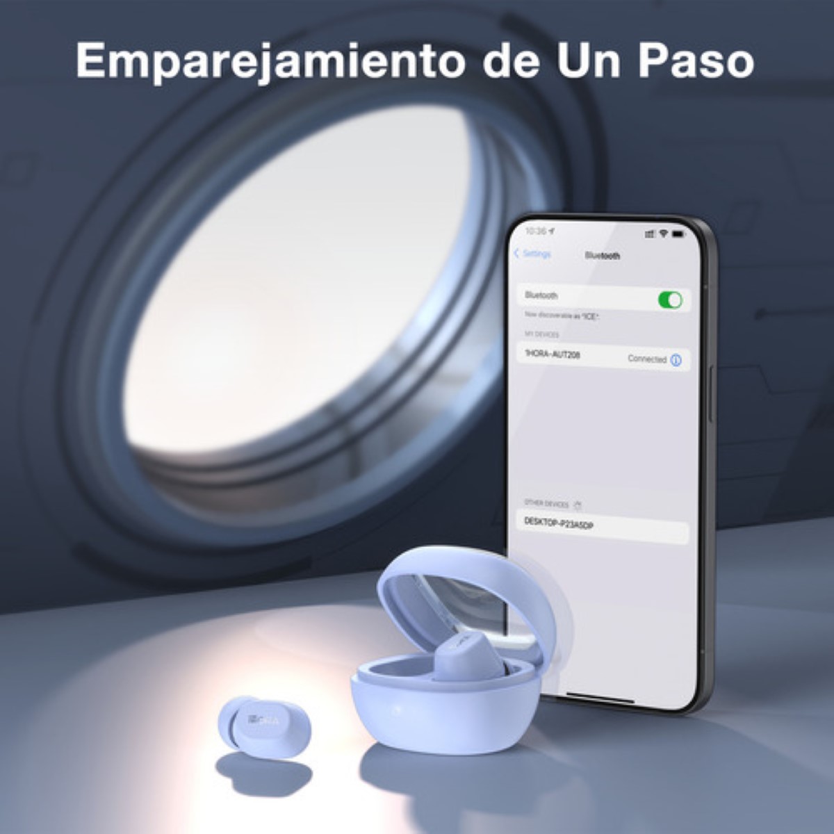 Audifonos Inalambricos In Ear Manos Libres Bluetooth 5.3 Color azul claro