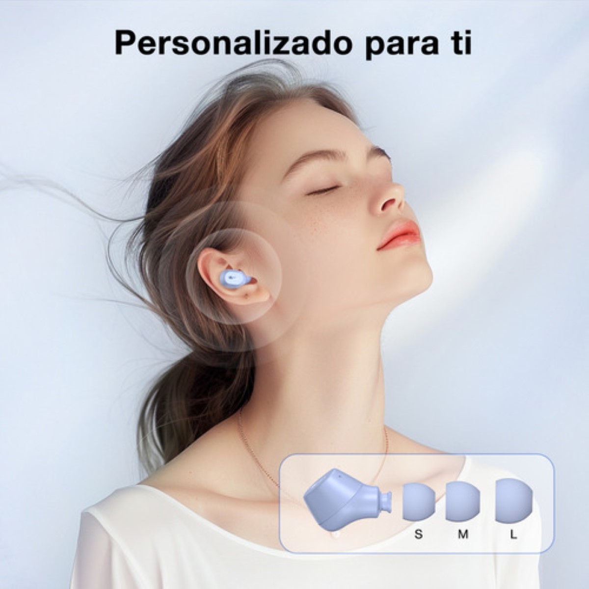 Audifonos Inalambricos In Ear Manos Libres Bluetooth 5.3 Color azul claro