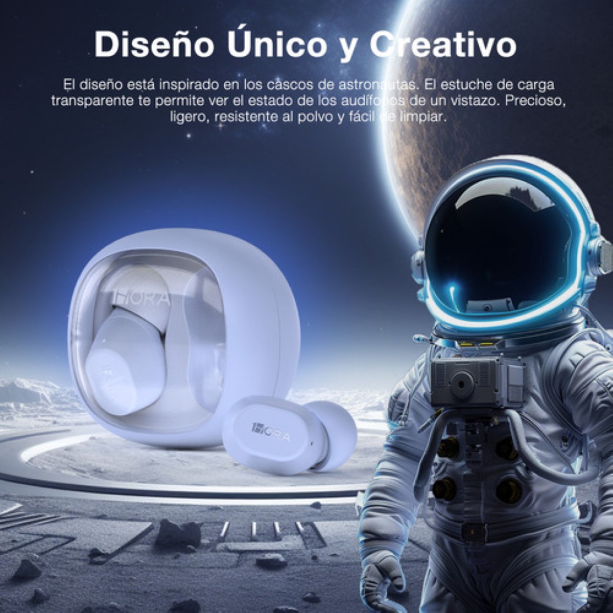 Audifonos Inalambricos In Ear Manos Libres Bluetooth 5.3 Color azul claro