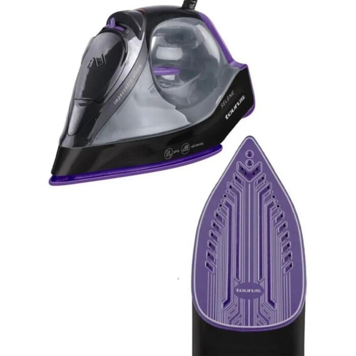 PLANCHA DE VAPOR TAURUS SELENE PLAN 1200 WATTS GRIS/MORADO ORTF2 