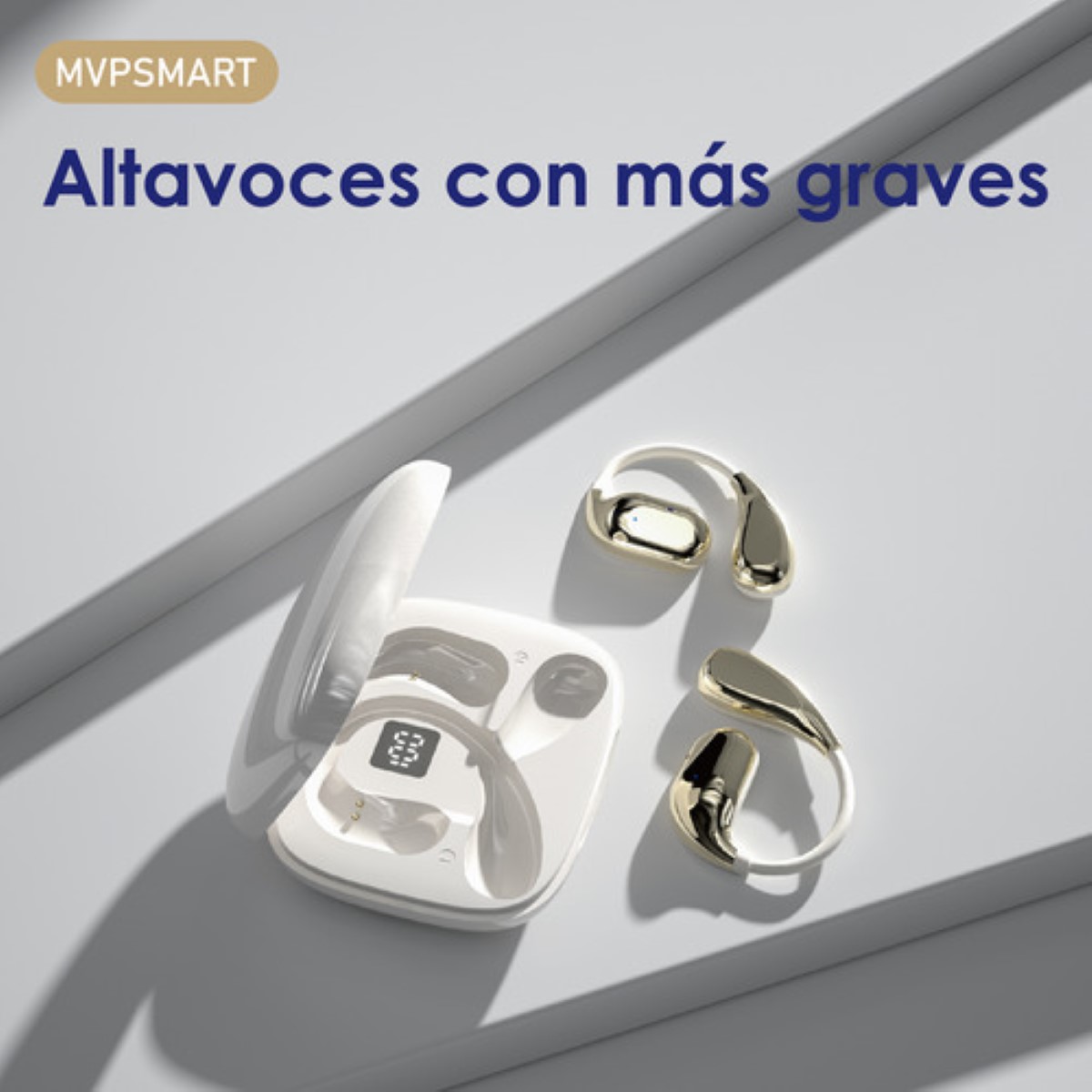 Audífonos Manos Libres Open-ear Bluetooth Moda dorado