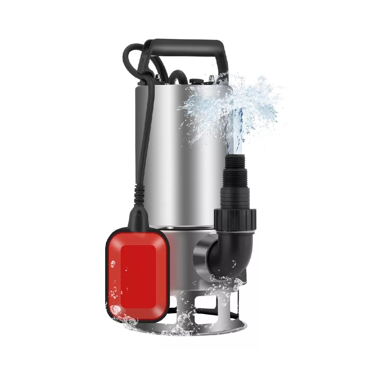 Bomba Sumergible Agua Sucia 1hp Uso Rudo 110v Con Línea 8m
