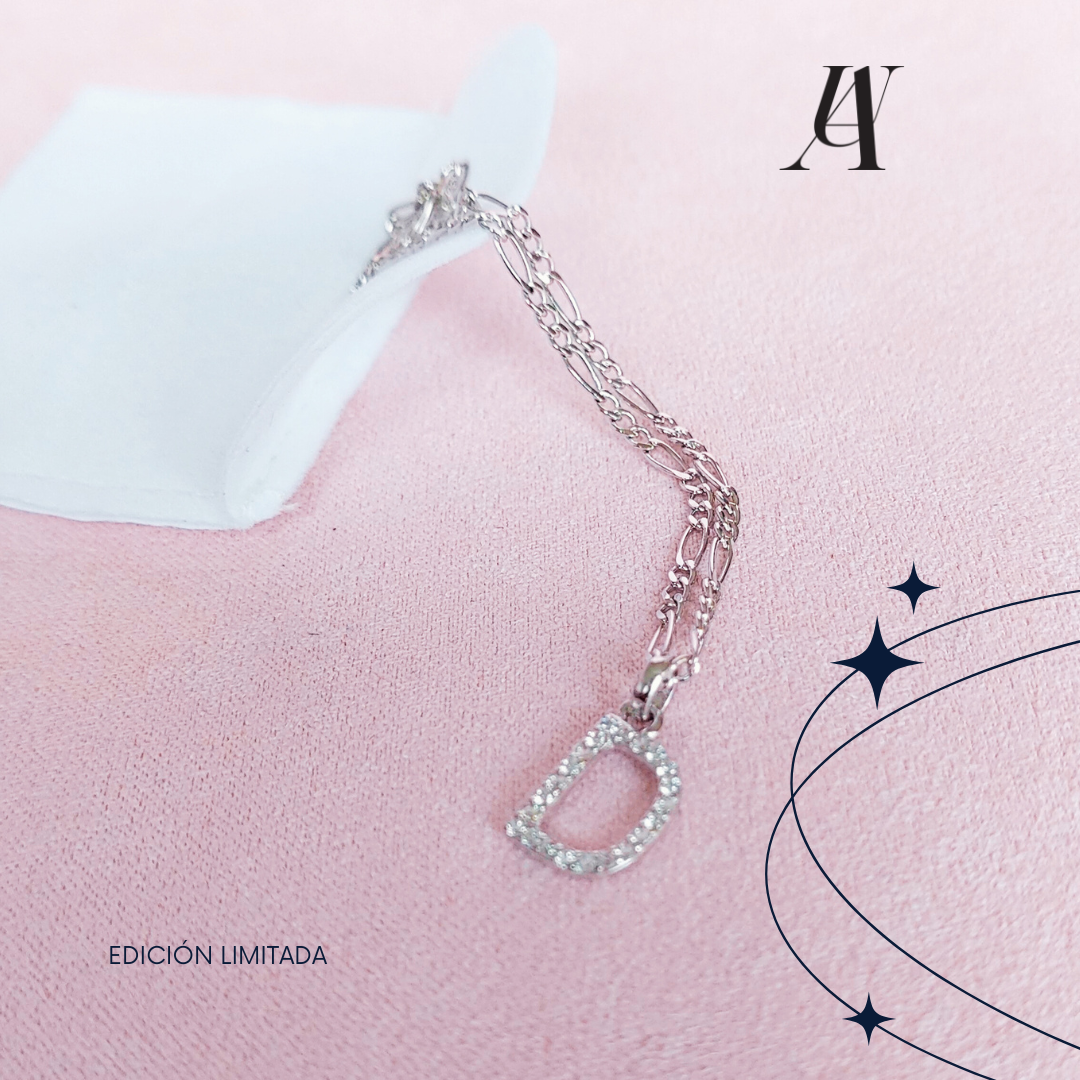 Collar de Inicial Authshine de Plata Ley 925 con Dije de Circonia Cúbica Letra R para Mujer
