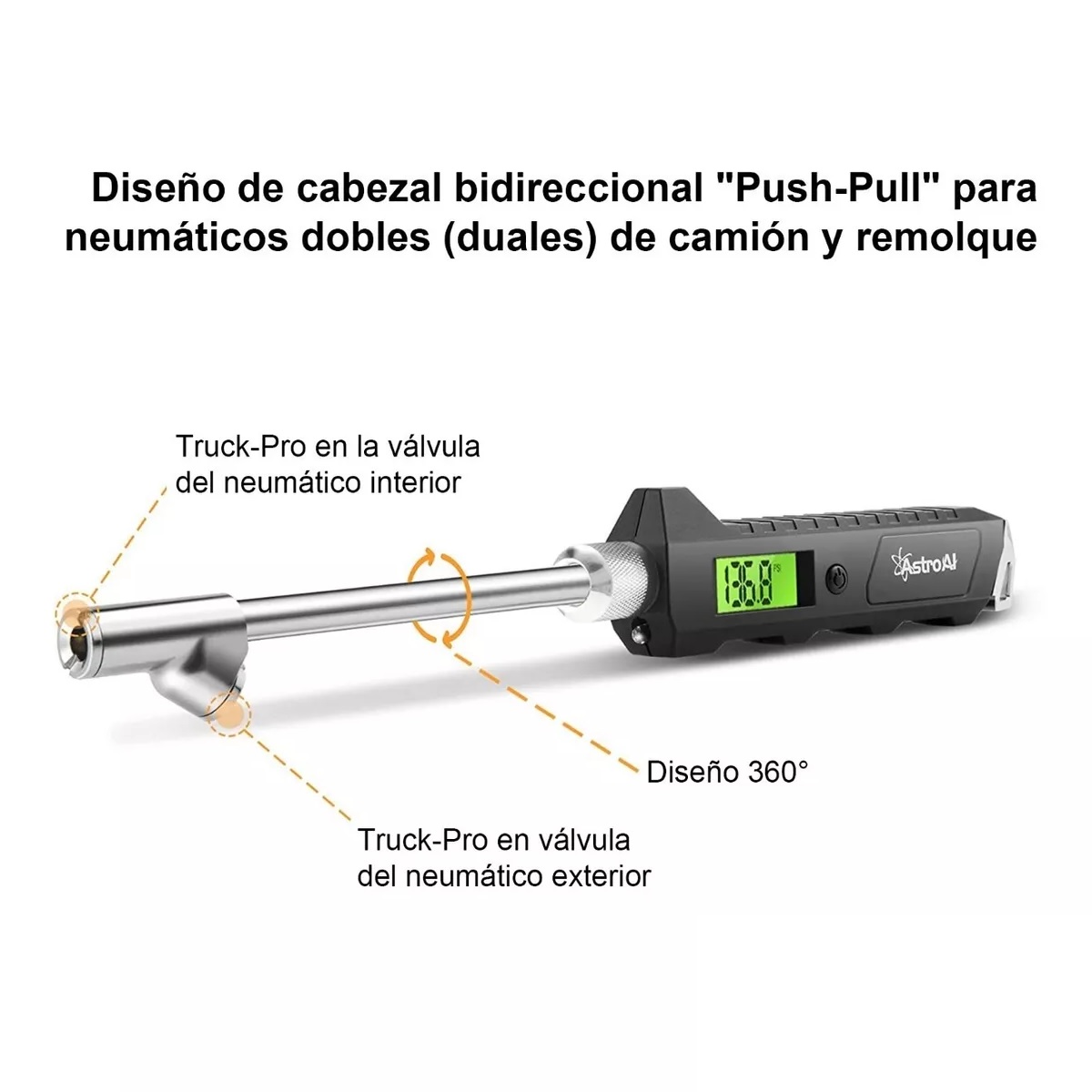 Medidor de Presión para Llantas Manómetro Digital de Presión