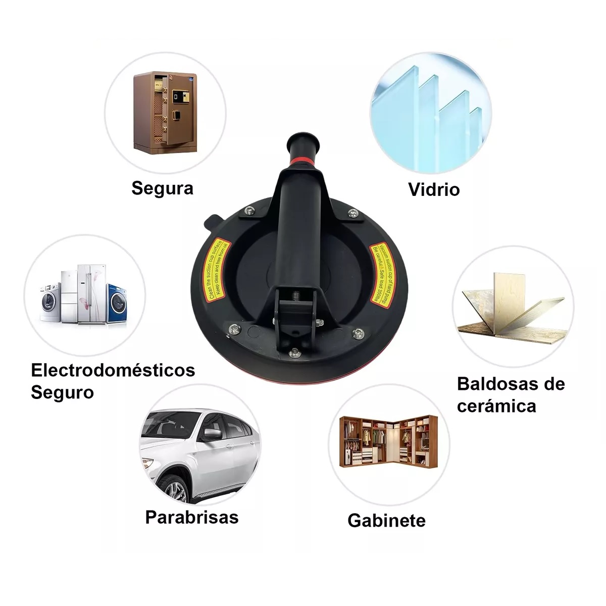 Chupones Para Vidrio Ventosa Vacío Neumático 200 Kg