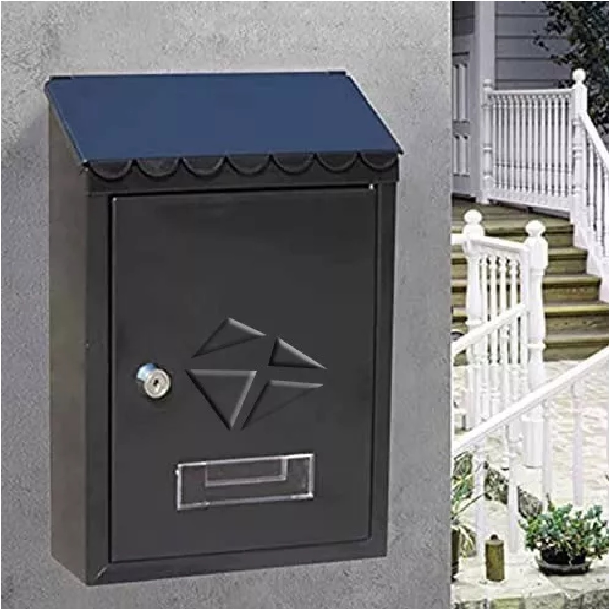 Buzón Metálico Con Llave Cartas Correo Exterior Casa