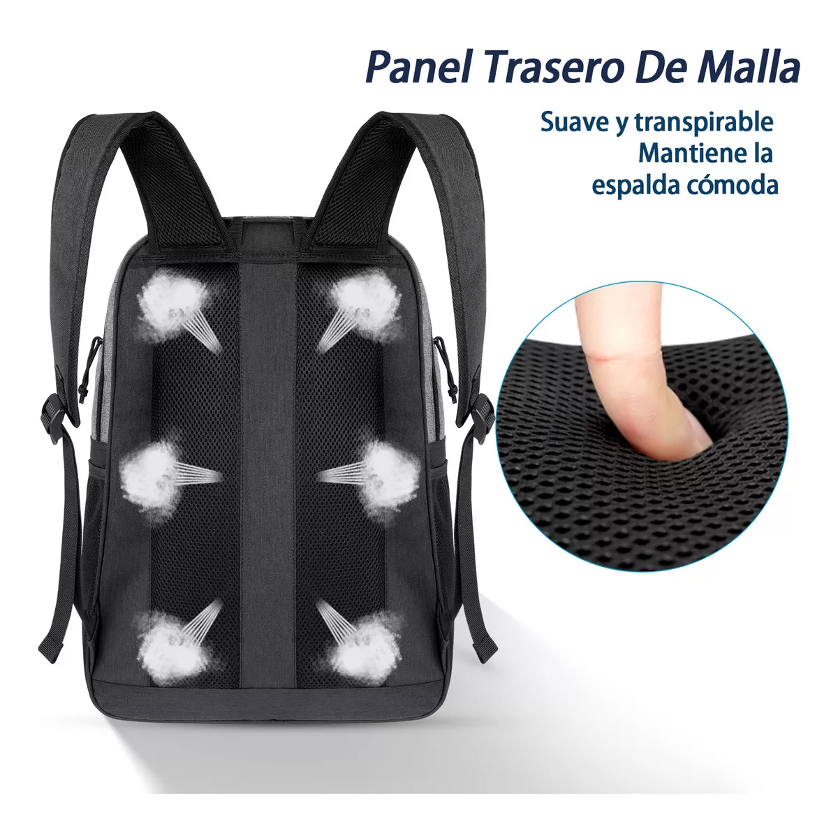 Mochila Deportiva Compartimentos Para Zapatos, Baloncesto Negro