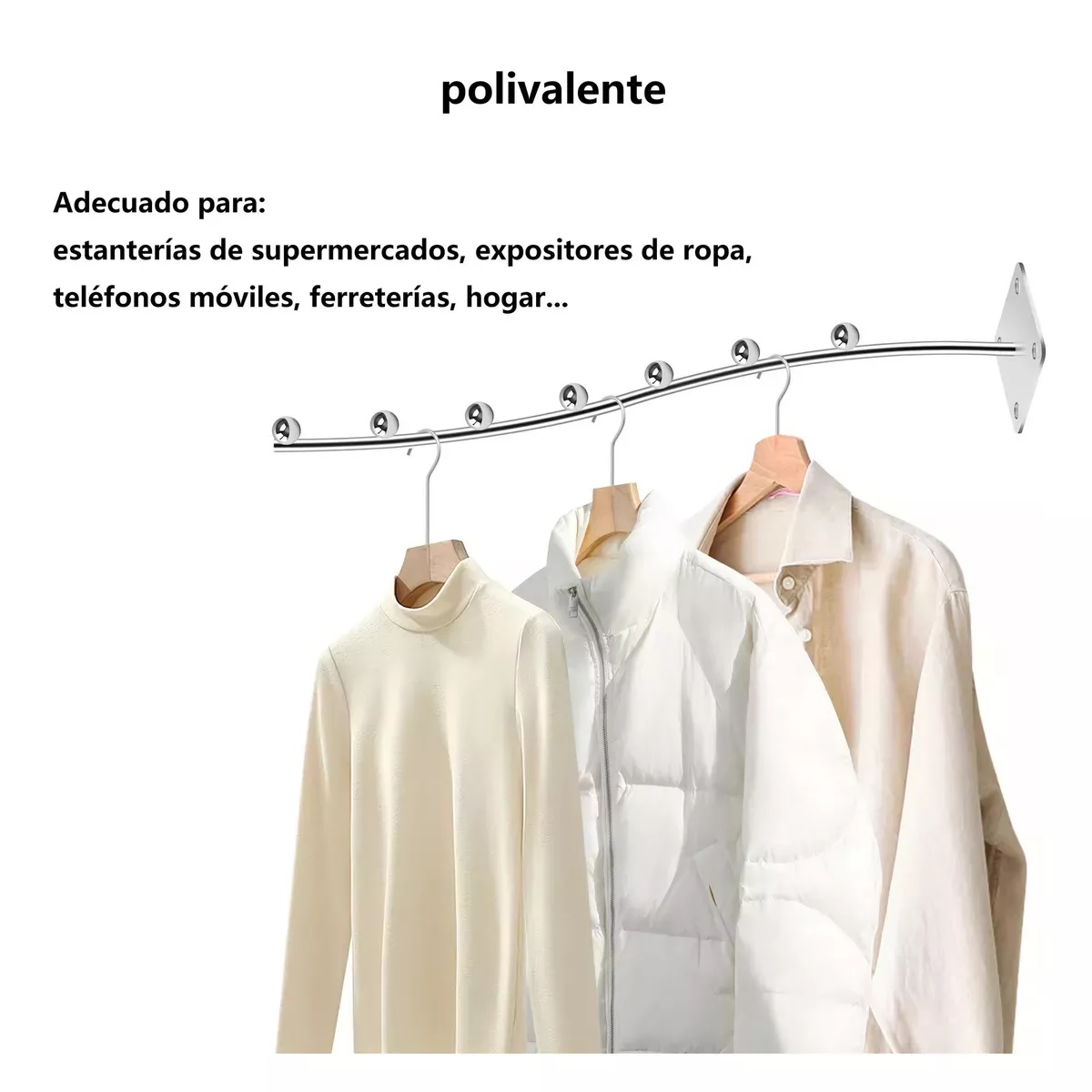 Exhibidor De Ropa Gancho Curvo Para Ropa, Blusas, 10 Piezas